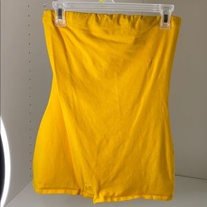 Yellow/orange Shorts crop top jump suit